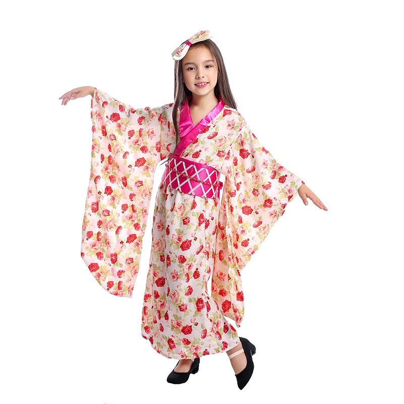 Asian Cosplay Anime - Girl Japanese Kimono Suit Traditional Asian