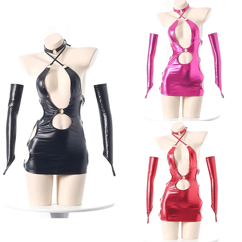 Anime Cosplay For Girls - Anime Tight Leather Dress Idol Girl