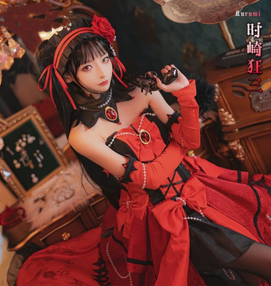 Cosplay Anime Top - COWOWO Date a Live Tokisaki Kurumi