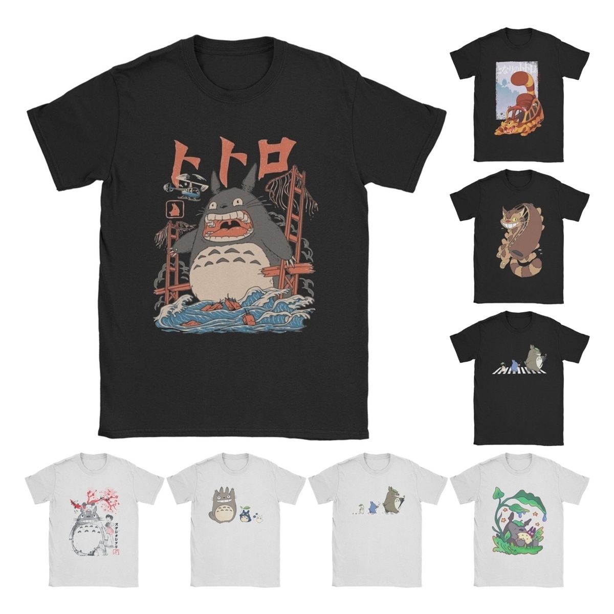 Anime Cosplay Ideas Male - Totoro-Miyazaki Anime Men T Shirt Cartoon