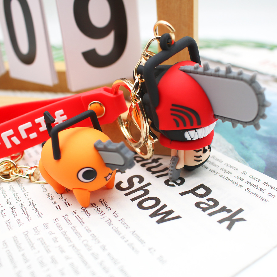 Chainsaw Man Cosplay - Chainsaw Man Keychains Cartoon Anime Keyrings