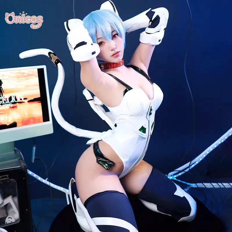 Ayanami Rei Cat Ear Anime Cosp - Anime Cosplay For Girls ulasan dan harga