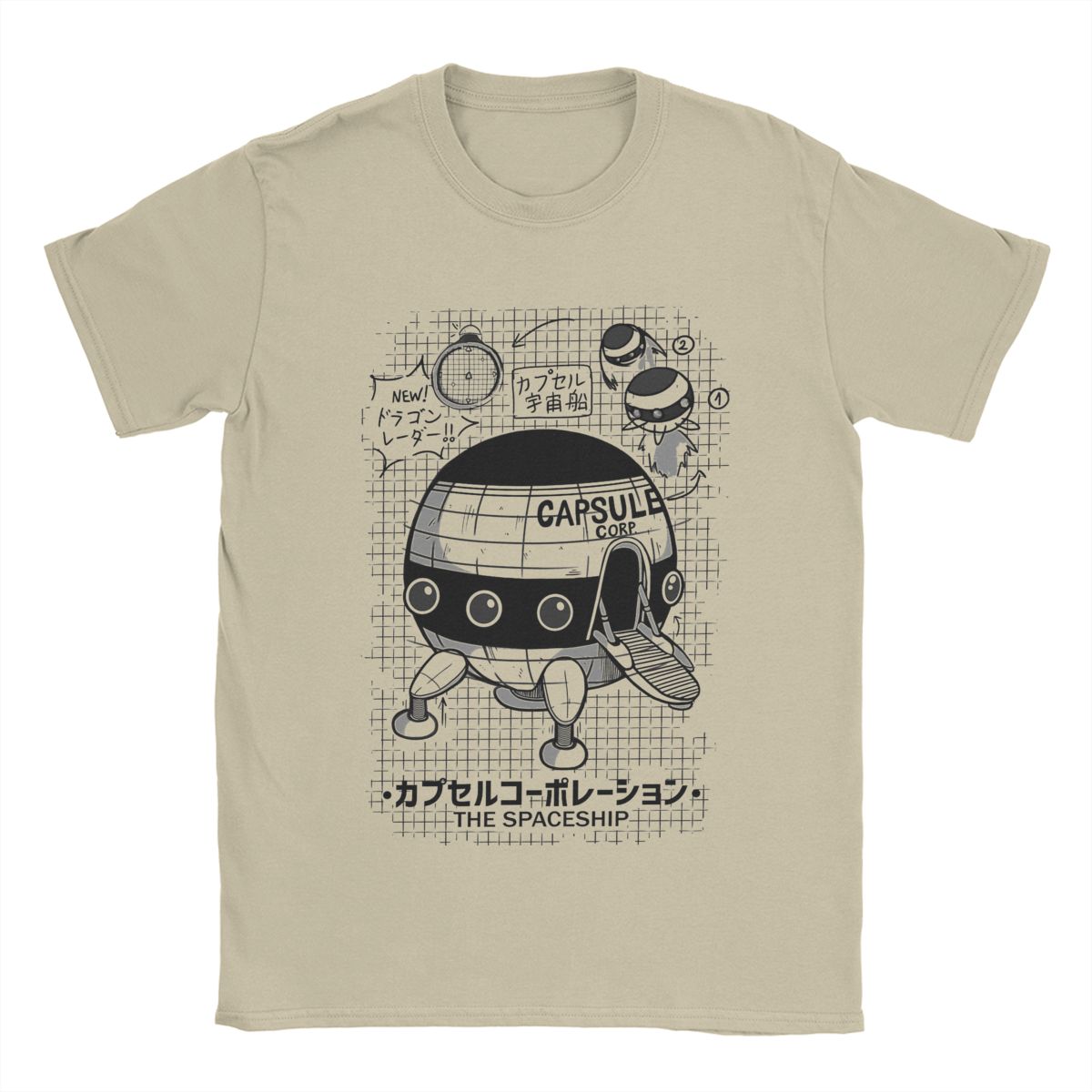Men T-Shirts Capsule Corp Spac - Anime Cosplay Ideas Male ulasan dan harga