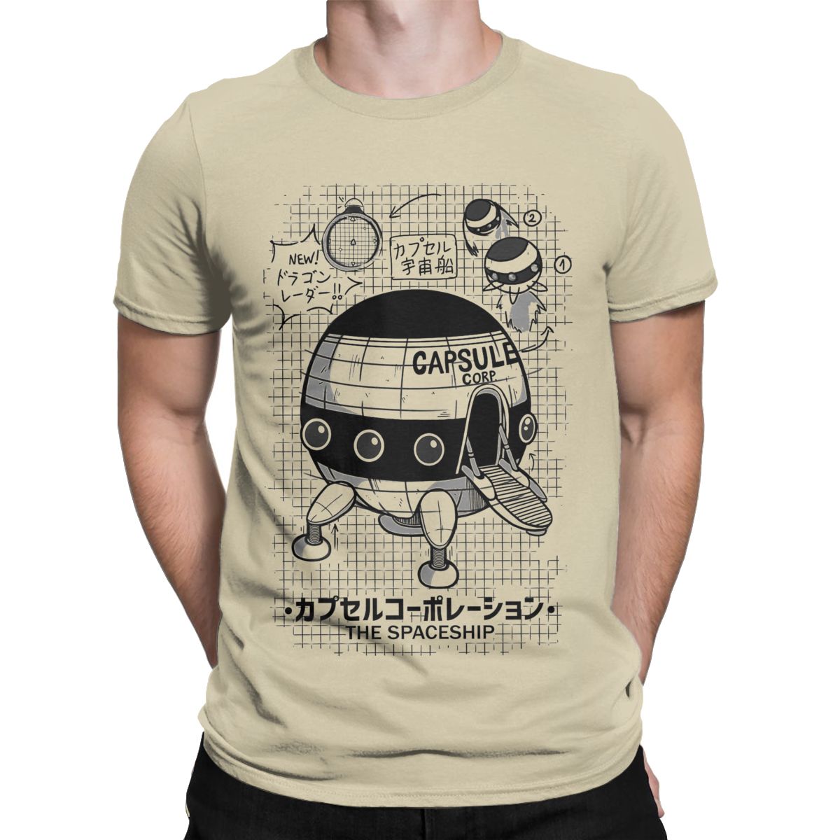 Men T-Shirts Capsule Corp Spac - Anime Cosplay Ideas Male ulasan dan harga