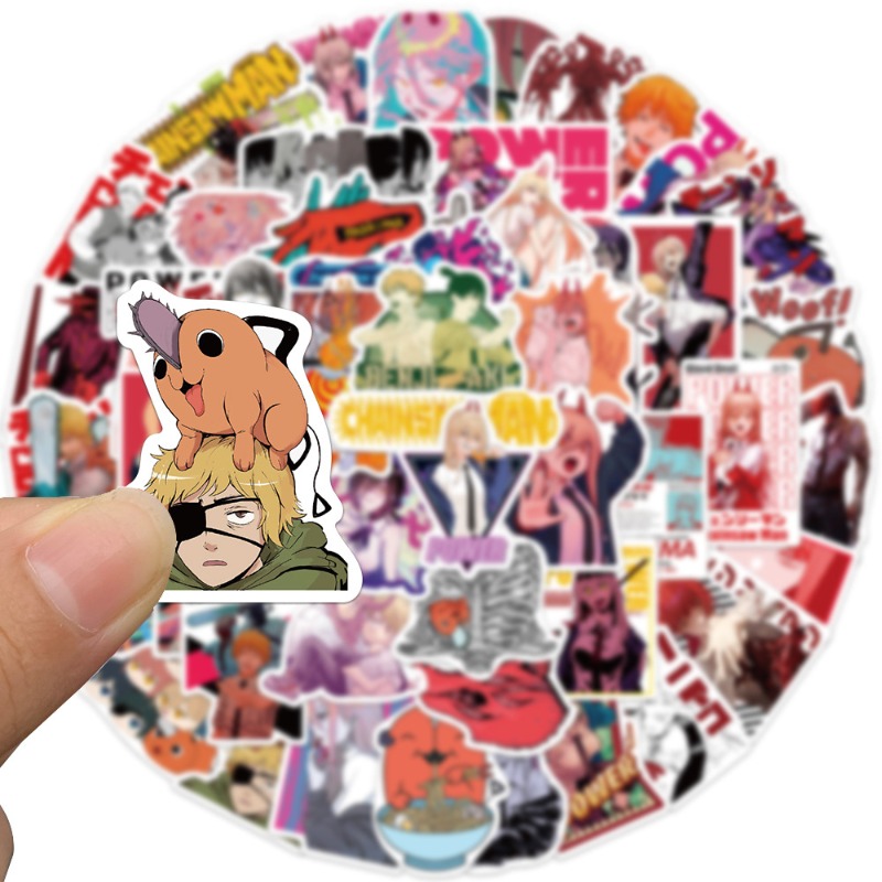 50pcs Anime Chainsaw Man Stick - Chainsaw Man Cosplay ulasan dan harga