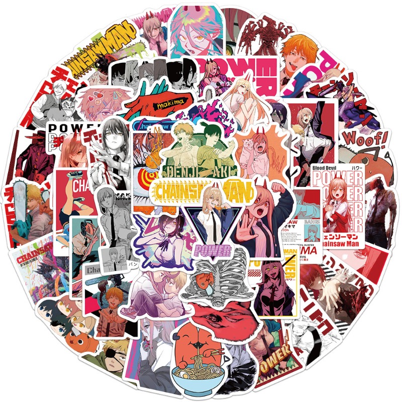 50pcs Anime Chainsaw Man Stick - Chainsaw Man Cosplay ulasan dan harga