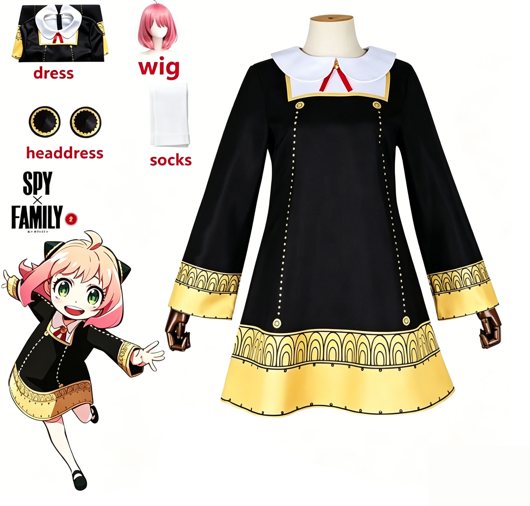 Spy X Family Anya Forger Cospl - Spy Family Outfit ulasan dan harga